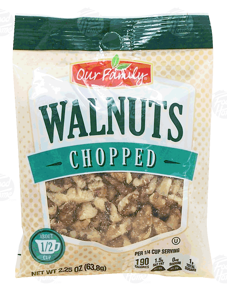 Our Family  walnuts, chopped, about 1/2-cup Full-Size Picture